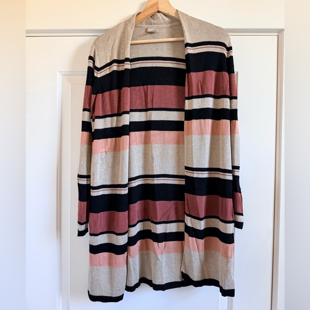 Chico's Multicolor Striped Cardigan